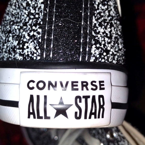 WOW💝CONVERSE CTAS Glitter Platform Hightops in Silver Glitter NEW - Picture 14 of 16